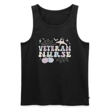 Veteran Nurse Halloween Veteran Nursing Gifts - Men's Premium Organic Tank Top - black - Front - Michal (187cm)