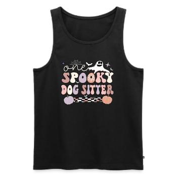 Spooky Dog Sitter Halloween Dog Sitting Gifts - Männer Premium Bio Tank Top - Schwarz - Vorne - Michal (187cm)