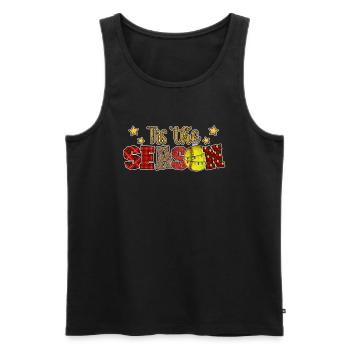 Softball Christmas Softball Player Xmas Party Gift - Männer Premium Bio Tank Top - Schwarz - Vorne - Michal (187cm)