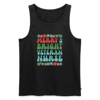 Veteran Nurse Christmas Veteran Nursing Xmas Gifts - Men's Premium Organic Tank Top - black - Front - Michal (187cm)
