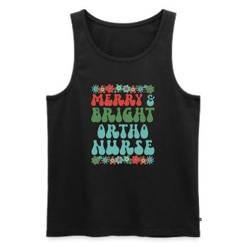 Orthopedic Nurse RN Christmas Ortho Nurse Xmas - Men's Premium Organic Tank Top - black - Front - Michal (187cm)