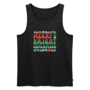 Supervisor Christmas Supervisory Management Xmas - Men's Premium Organic Tank Top - black - Front - Michal (187cm)