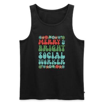 Social Worker Christmas Social Workers Xmas Gifts - Männer Premium Bio Tank Top - Schwarz - Vorne - Michal (187cm)