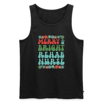 Rehab Nurse Christmas Rehabilitation Nursing Xmas - Men's Premium Organic Tank Top - black - Front - Michal (187cm)
