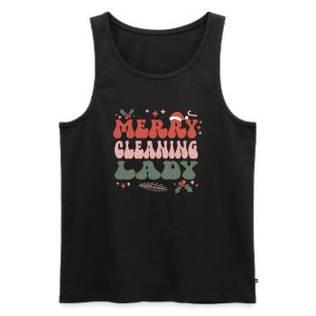 Cleaning Lady Christmas Housekeeping Xmas Gifts - Men's Premium Organic Tank Top - black - Front - Michal (187cm)
