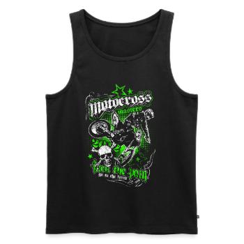 Motocross - Männer Premium Bio Tank Top - Schwarz - Vorne - Michal (187cm)