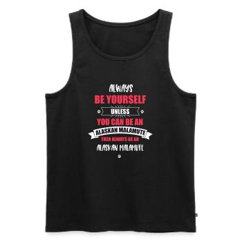Alaskan Malamute Hund - Männer Premium Bio Tank Top - Schwarz - Vorne - Michal (187cm)