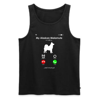 Alaskan Malamute Hund - Männer Premium Bio Tank Top - Schwarz - Vorne - Michal (187cm)