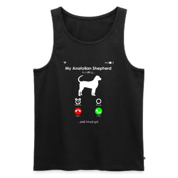 Chien de berger d’Anatolie - Débardeur bio Premium Homme - noir - Devant - Michal (187cm)