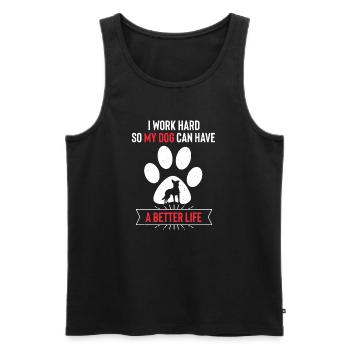 Australian Cattle Dog - Männer Premium Bio Tank Top - Schwarz - Vorne - Michal (187cm)