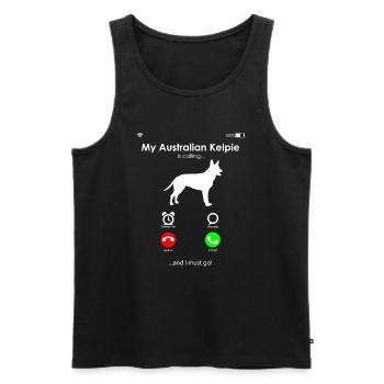 Australian Kelpie - Männer Premium Bio Tank Top - Schwarz - Vorne - Michal (187cm)