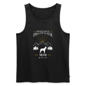 Australian Stumpy Tail Cattle Dog - Männer Premium Bio Tank Top - Schwarz - Vorne - AI Model Male 178 light (178cm)