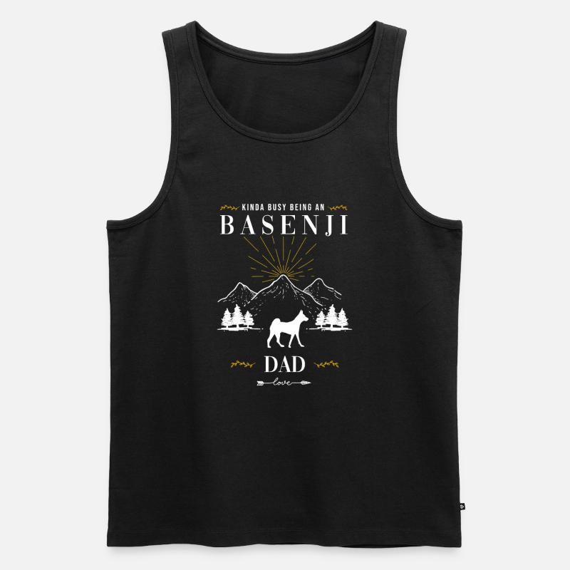 Basenji - Männer Premium Bio Tank Top - Schwarz