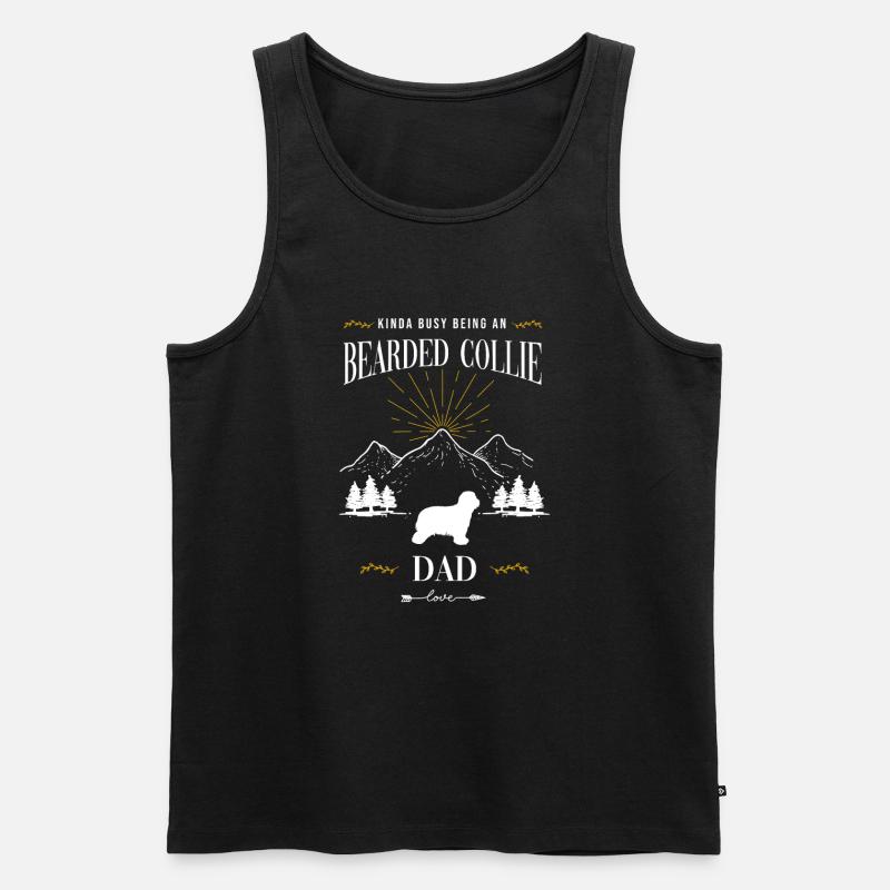 Bearded Collie - Männer Premium Bio Tank Top - Schwarz
