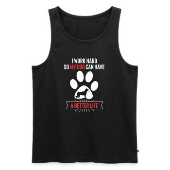 Beauceron - Männer Premium Bio Tank Top - Schwarz - Vorne - AI Model Male 178 light (178cm)