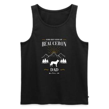 Beauceron Hund - Männer Premium Bio Tank Top - Schwarz - Vorne - AI Model Male 178 light (178cm)