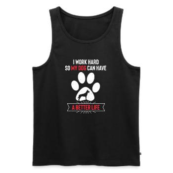 Malinois Belgian Shepherd - Men's Premium Organic Tank Top - black - Front - AI Model Male 178 light (178cm)