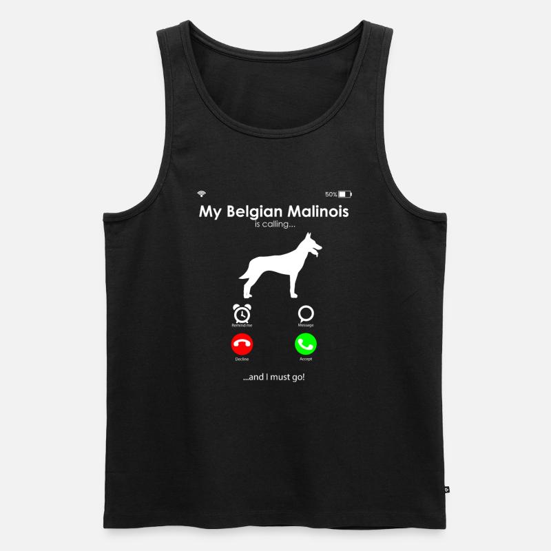 Malinois Belgischer Schäferhund - Männer Premium Bio Tank Top - Schwarz
