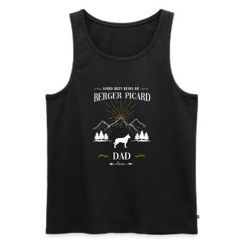 Berger de Picardie - Berger Picard - Men's Premium Organic Tank Top - black - Front - AI Model Male 178 light (178cm)
