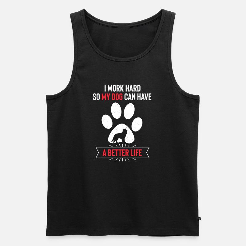Border Collie Hund - Männer Premium Bio Tank Top - Schwarz