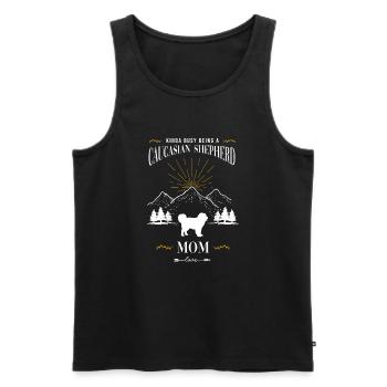 Kaukasischer Owtscharka Caucasian Shepherd Dog - Männer Premium Bio Tank Top - Schwarz - Vorne - AI Model Male 178 light (178cm)