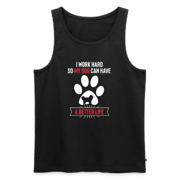 Kaukasischer Owtscharka Caucasian Shepherd Dog - Männer Premium Bio Tank Top - Schwarz - Vorne - AI Model Male 178 light (178cm)