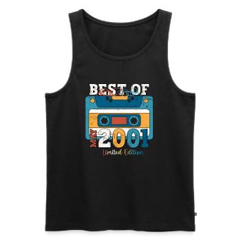 22nd Birthday Man Cassette May Vintage 2001 - Men's Premium Organic Tank Top - black - Front - Michal (187cm)