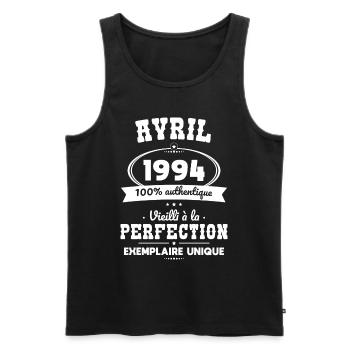 30th Anniversary - April 1994 Perfection - Men's Premium Organic Tank Top - black - Front - Michal (187cm)