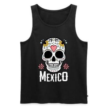 Sugar Skull Mexico - Men's Premium Organic Tank Top - black - Front - AI Model Male 178 light (178cm)