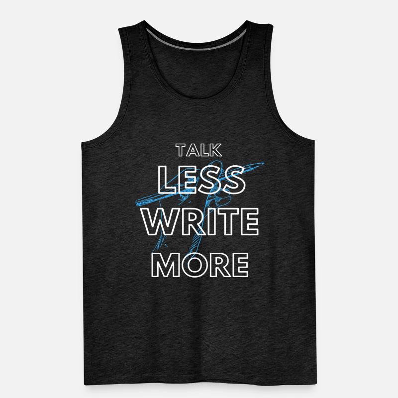Talk less write more Men's Premium Organic Tank Top