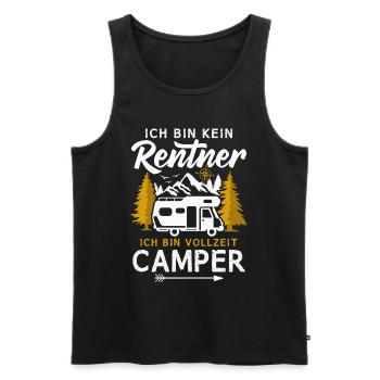 Wohnmobil Rentner Vollzeit Camper Camping - Männer Premium Bio Tank Top - Schwarz - Vorne - Michal (187cm)