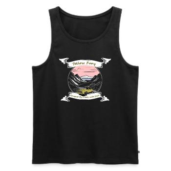 Cooles durch die Berge fahrendes Auto driftet - Männer Premium Bio Tank Top - Schwarz - Vorne - Michal (187cm)