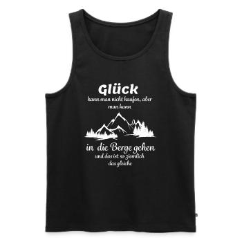 Glück In Den Bergen - Männer Premium Bio Tank Top - Schwarz - Vorne - Michal (187cm)