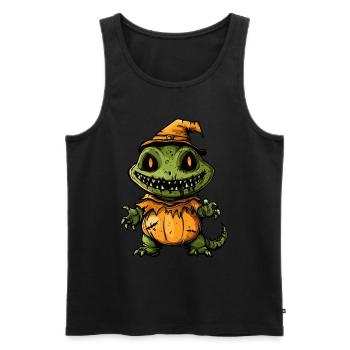 Alligator Halloween Drôle Zombie - Débardeur bio Premium Homme - noir - Devant - Michal (187cm)