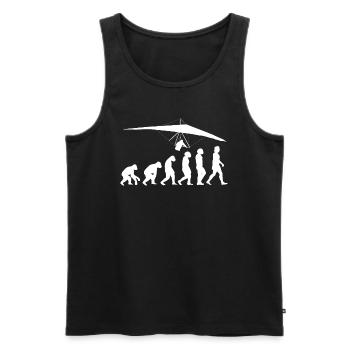 Paragliding Paraglider Evolution of Humans - Men's Premium Organic Tank Top - black - Front - AI Model Male 178 light (178cm)