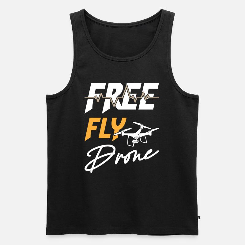 Free Fly Drone - Men's Premium Organic Tank Top - black