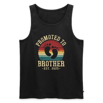 Zum bruder befördert festgelegt für 2025 - Männer Premium Bio Tank Top - Schwarz - Vorne - Michal (187cm)