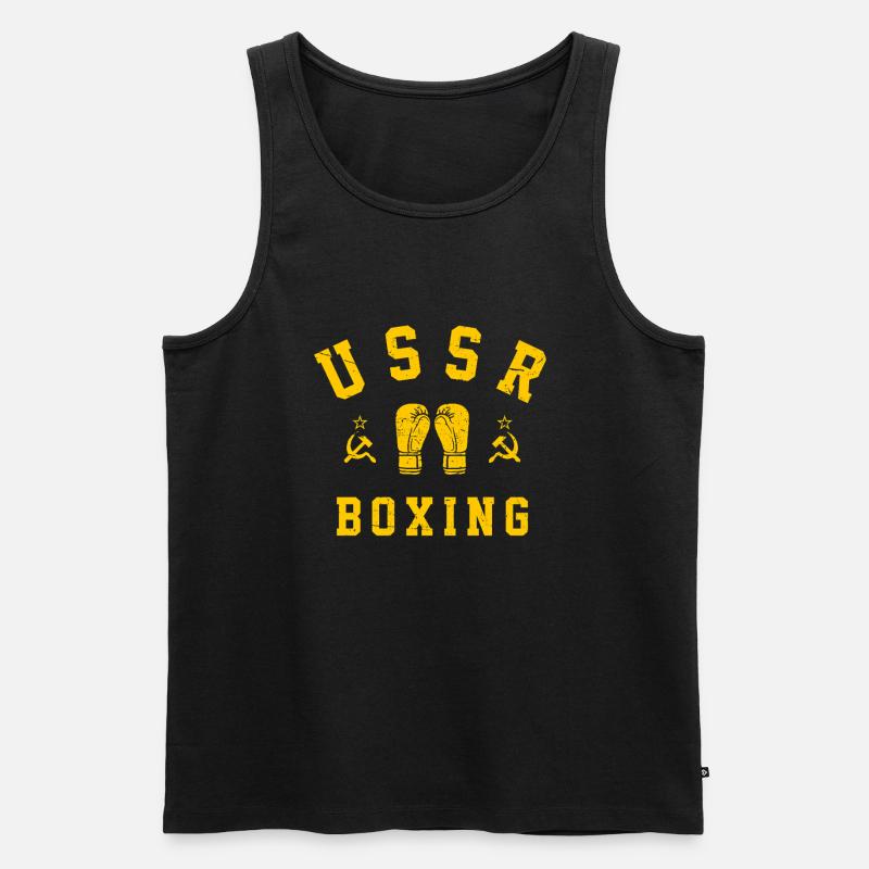 Boxe de l’URSS - Débardeur bio Premium Homme - noir
