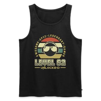 62 - Männer Premium Bio Tank Top - Schwarz - Vorne - AI Model Male 178 light (178cm)