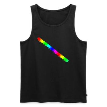 Sterne bunt Regenbogen Geschenkidee - Männer Premium Bio Tank Top - Schwarz - Vorne - AI Model Male 178 light (178cm)