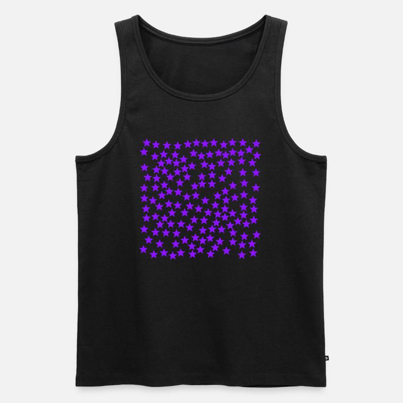 Idée cadeau étoile violette violette - Débardeur bio Premium Homme - noir