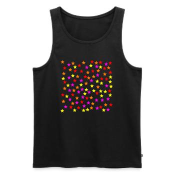 Star Orange Yellow Pink Pink Red Gift Idea - Men's Premium Organic Tank Top - black - Front - AI Model Male 178 light (178cm)