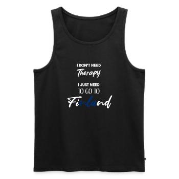 Finlande Idée Cadeau Drapeau Finlandais Drôle - Débardeur bio Premium Homme - noir - Devant - Michal (187cm)
