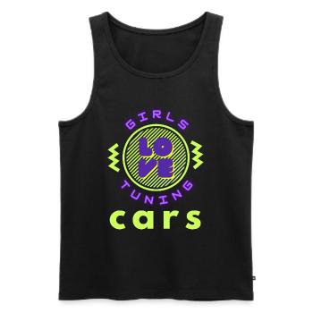 Les filles adorent les voitures de tuning - Débardeur bio Premium Homme - noir - Devant - Michal (187cm)