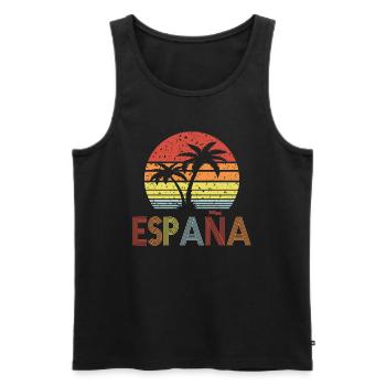 Spanien - Männer Premium Bio Tank Top - Schwarz - Vorne - Michal (187cm)