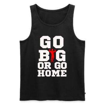 Go Big! - Männer Premium Bio Tank Top - Schwarz - Vorne - Michal (187cm)