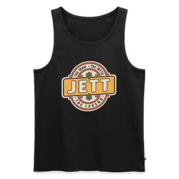 Jett The Man Myth Legend Name Jett - Men's Premium Organic Tank Top - black - Front - AI Model Male 178 light (178cm)