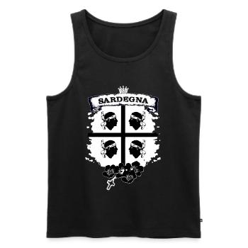 Sardegna - Men's Premium Organic Tank Top - black - Front - AI Model Male 178 light (178cm)