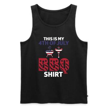 Das Ist Mein 4. Juli BBQ-Shirt - Männer Premium Bio Tank Top - Schwarz - Vorne - Michal (187cm)