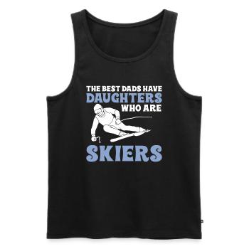 Die Besten Väter Haben Tochter Die Skifahrer Sind - Männer Premium Bio Tank Top - Schwarz - Vorne - Michal (187cm)